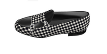 Load image into Gallery viewer, Black Houndstooth Double Monk Slippers - Frantz Benjamin
