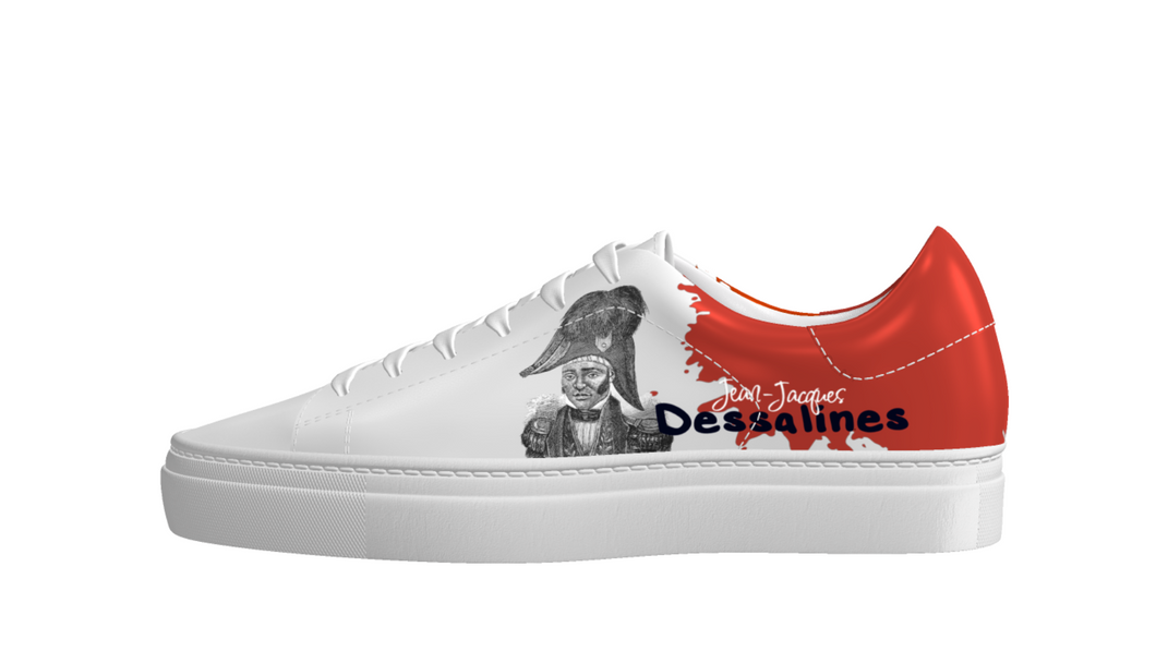 Red Dessalines Digital Print Sneakers