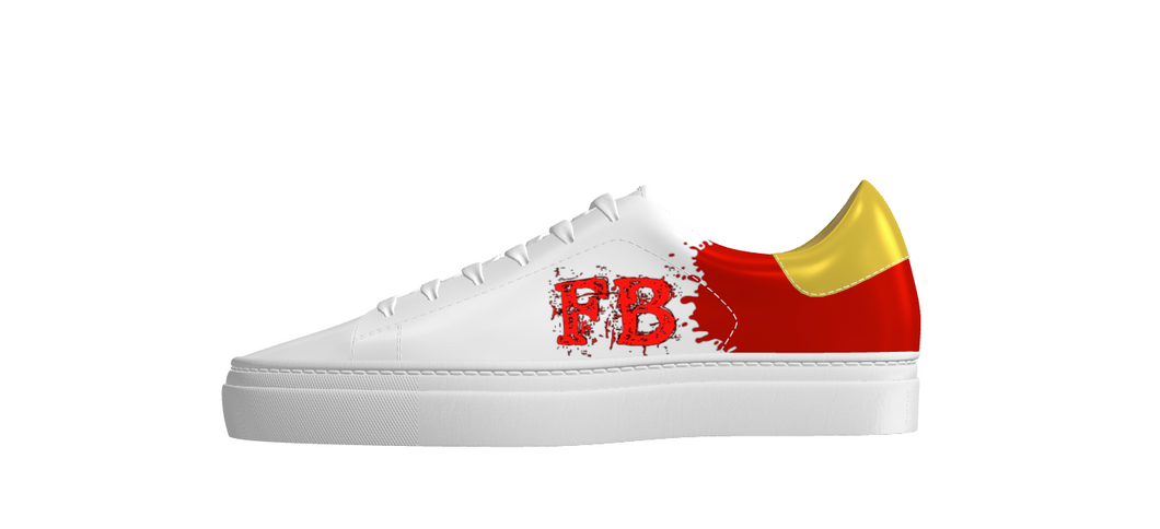 Red FB Digital Print Sneakers