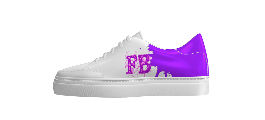 Fb Purple Splash Print Low Top - Frantz Benjamin
