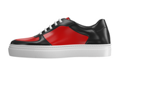Load image into Gallery viewer, Black and Red Low Top Trainer

