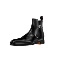 Load image into Gallery viewer, Octavian Black Double Buckle Boot
