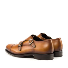 Load image into Gallery viewer, Men&#39;s Cognac Double Monk - Frantz Benjamin
