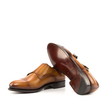 Load image into Gallery viewer, Men&#39;s Cognac Double Monk - Frantz Benjamin
