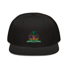 Load image into Gallery viewer, Haitian Flag Embrodery Snapback Hat
