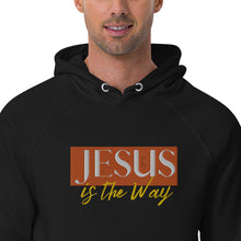 Load image into Gallery viewer, Jesus Saves Embrodery Unisex eco raglan hoodie - Frantz Benjamin
