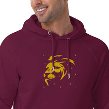 Load image into Gallery viewer, Lion Head FB Embroidered Unisex eco raglan hoodie - Frantz Benjamin
