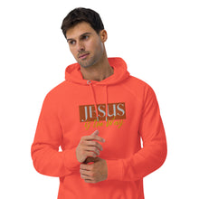 Load image into Gallery viewer, Jesus Saves Embrodery Unisex eco raglan hoodie
