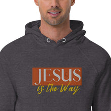 Load image into Gallery viewer, Jesus Saves Embrodery Unisex eco raglan hoodie - Frantz Benjamin
