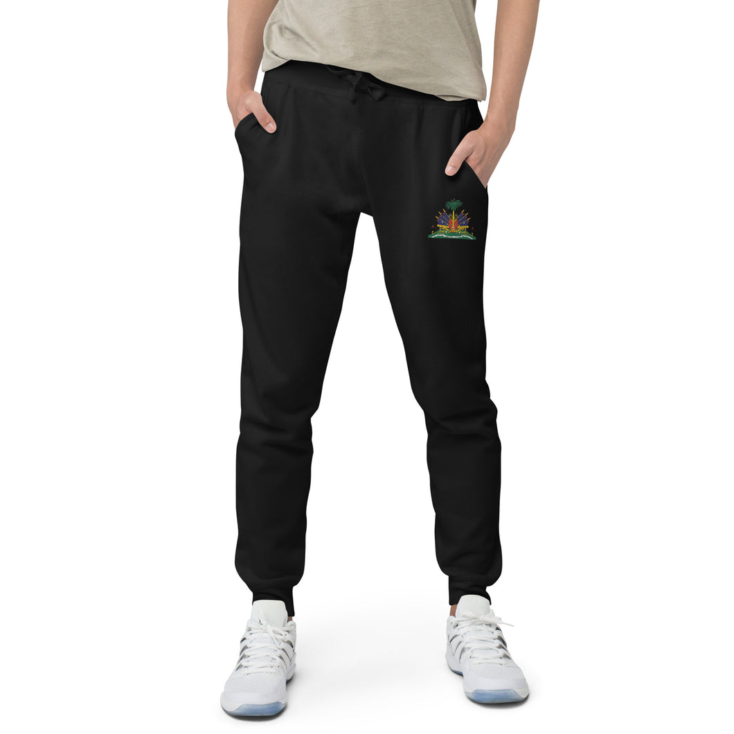 Haiti Embroidered Unisex fleece sweatpants - Frantz Benjamin