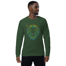 Load image into Gallery viewer, Lion Head Unisex organic raglan sweatshirt
