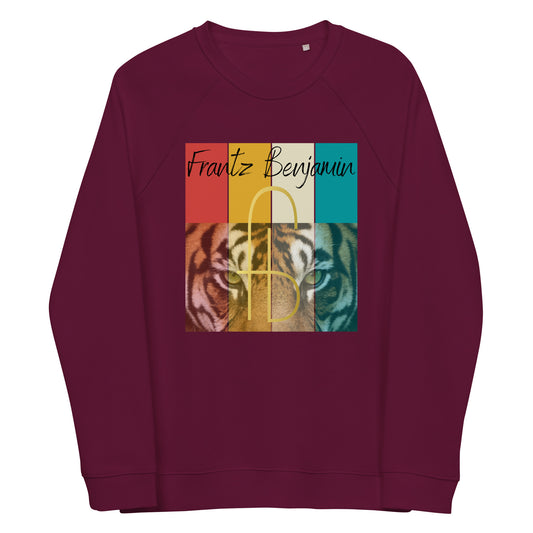 Vintage FB Unisex organic raglan sweatshirt - Frantz Benjamin